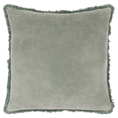 Micah Modern Classic Sage Velvet Throw Pillow - 22x22