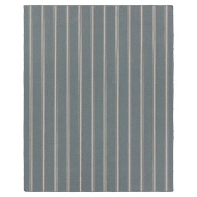 Mavian Coastal Beach Blue Striped Patterned Indoor Outdoor Rug - 4'x6'
