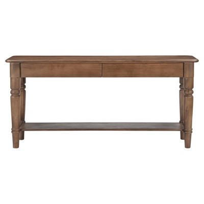 Vincent Updated Traditional Brown Acacia Wood Rectangular Console Table