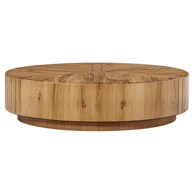 Reese Modern Classic Natural Reclaimed Oak Drum Coffee Table