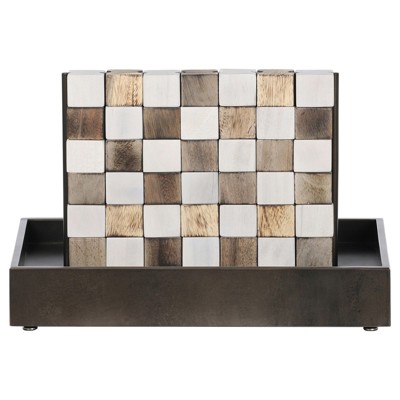 Daltria Rustic Grey Reclaimed Wood Four In A Row Game Set