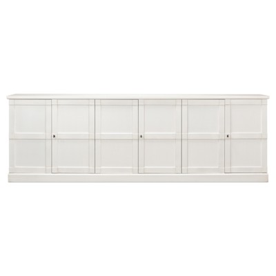 Zian French Country White Pine Wood Sideboard