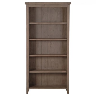 Liana Updated Traditional Brown Reclaimed Wood Bookcase