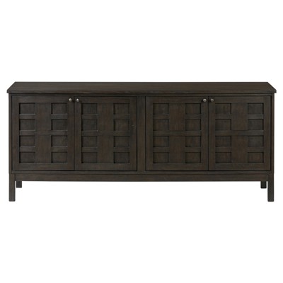 Constance Rustic Lodge Black Oak Media Console - 66"