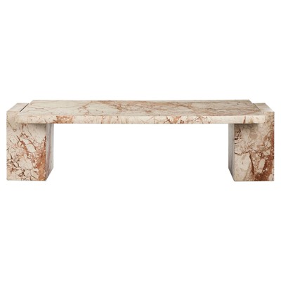 Valerie Modern Classic Taupe Marble Rectangular Coffee Table