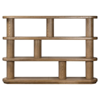 Laney Modern Classic Brown Oak Wood Bookcase