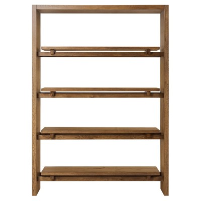 Bria Modern Classic Brown Oak Wood Bookcase