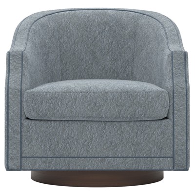 Helston Angora Blue Weave Swivel Chair