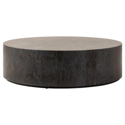 Jaxton Modern Classic Bluestone Round Drum Coffee Table