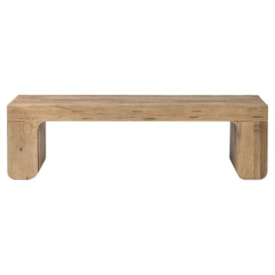 Eloisa Rustic Lodge Brown Reclaimed Wood Entryway Bench
