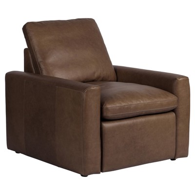 Norwood Tillery Sonoma Coco Leather Power Recliner Accent Chair