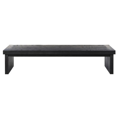 Nayeli Rustic Lodge Black Oak Rectangular Coffee Table