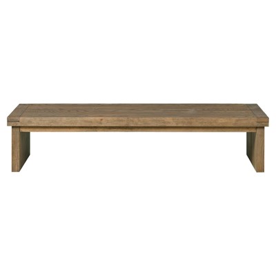 Nayeli Rustic Lodge Brown Oak Rectangular Coffee Table