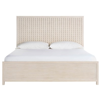 Leith Modern Classic Light Grey Wood Panel Bed - Queen