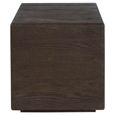 Alwyn Modern Classic Brown Oak Block End Table