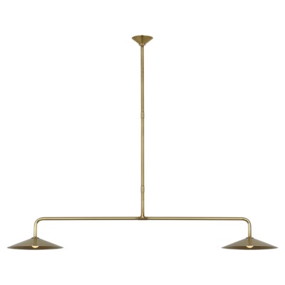 Visual Comfort Signature Collection AL5035HAB-HAB Amber Lewis Ponce LED 62 inch Hand-Rubbed Antique Brass Linear Pendant Ceiling Light