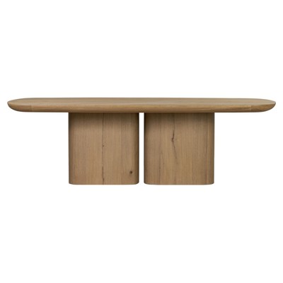 Marilyn Modern Classic Brown Oak Oval Dining Table - 98"