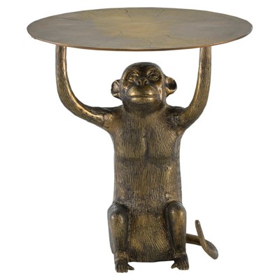Currey & Company 4000-0118 Abu 20 inch Antique Gold Accent Table