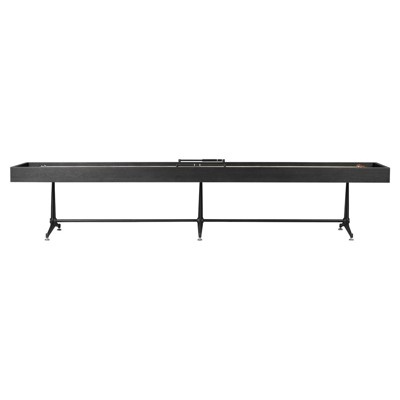 District Modern Classic Black Oak Shuffleboard Game Table - 156"