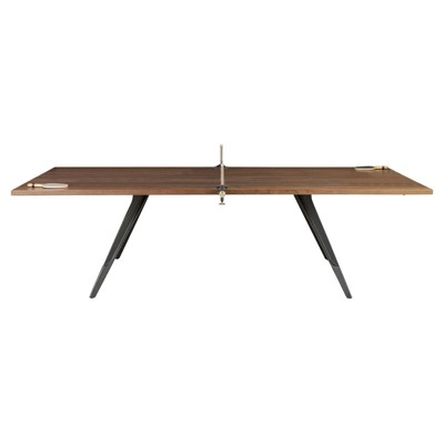 District Modern Classic Brown Oak Ping Pong Game Table