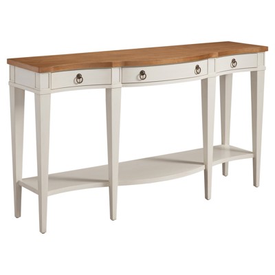 Laguna Linen White Headlands bow front Sideboard by Barclay Butera