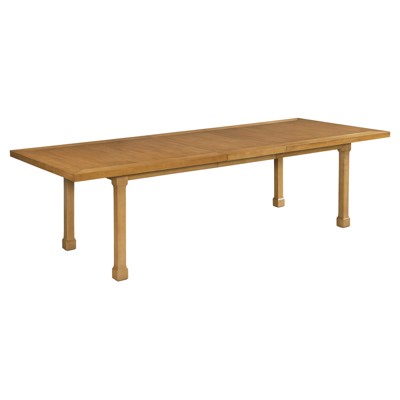 Laguna Light Nutmeg Sycamore Extendable Rectangular Dining Table by Barclay Butera