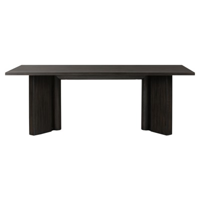 Jonathan Rustic Lodge Smoked Black Oak Rectangular Dining Table - 100"