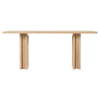 Emilie Coastal Beach Natural Mango Wood Rectangular Dining Table - 72"
