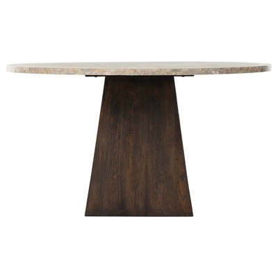 Rockwell Brisa Round Stone Grey Tobacco Oak Dune Onyx Dining Table