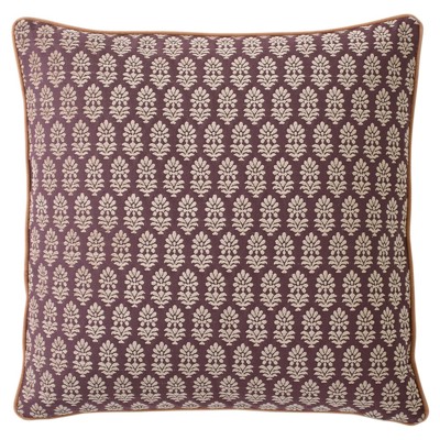 Merritt Fig Embroidered Throw Pillow - 22x22