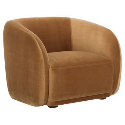 Selena Modern Classic Tan Velvet Accent Chair