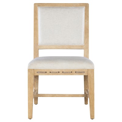 Maris Coastal Beach Cream Performance Brown Wood Dining Chair