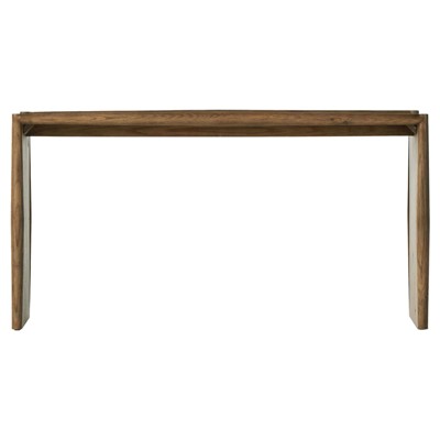 Genesis Rustic Lodge Weathered Brown Oak Rectangular Console Table