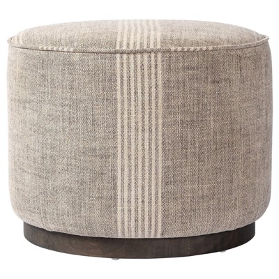Westgate Sinclair Manchester Flint Upholstered Round Ottoman
