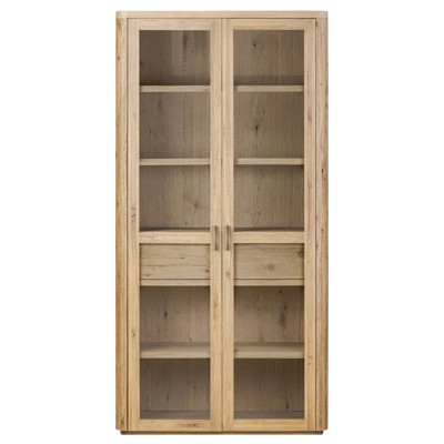 Stanton Coastal Beach Smoked Oak Display Cabinet