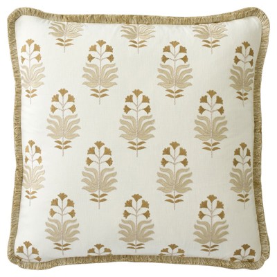 Jemma Flax Throw Pillow - 22x22
