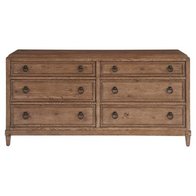 Evangeline Rustic Lodge Brown Oak Double Dresser