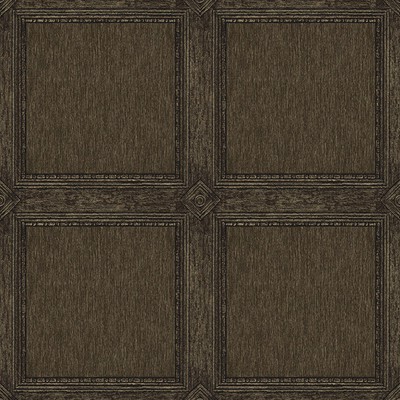 Stratford French Country Dark Brown Wood Wallpaper - Sample