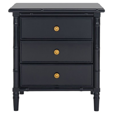Gabriela Modern Classic Navy Blue Wood Nightstand
