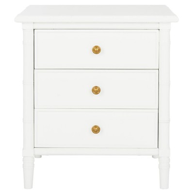 Gabriela Modern Classic White Wood Nightstand