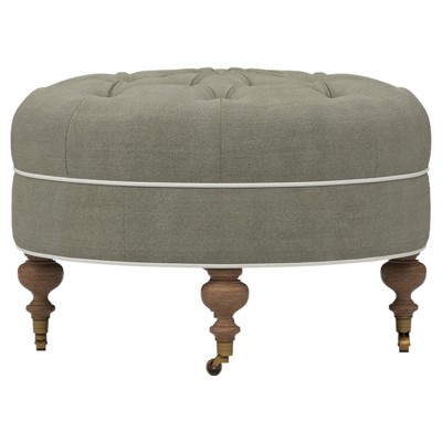 Marion Tuscan Hills Velvet Tufted Ottoman - 27”