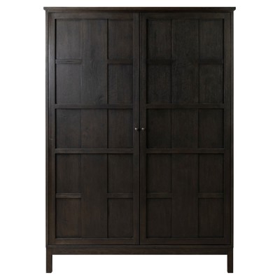 Constance Rustic Lodge Smoked Black Oak Cabinet