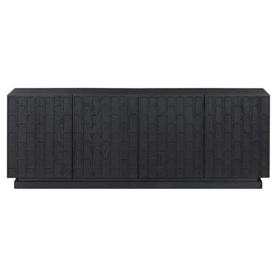 Asbury Rustic Lodge Black Oak Media Console - 72"