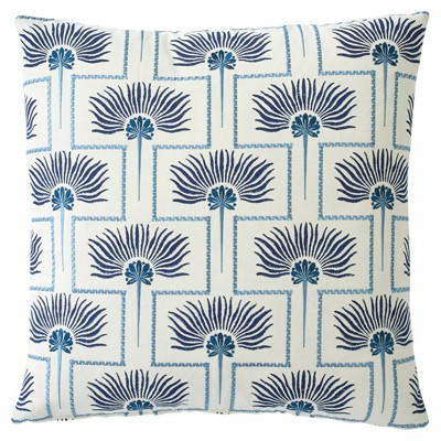 Vera Santorini Blue Throw Pillow - 22x22