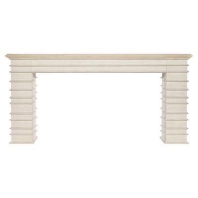 Gibson Updated Traditional Cream Resin Console Table