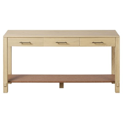 Blake Modern Classic Light Wash Wood Rectangular Console Table