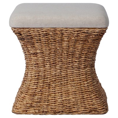 Grass Roots Lynchart Sand Tan Upholstered Accent Stool