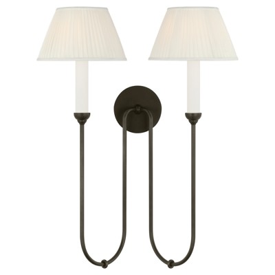 Visual Comfort Signature Collection AL2084MI-SP Amber Lewis Ingela LED 19.5 inch Modern Iron Double Sconce Wall Light