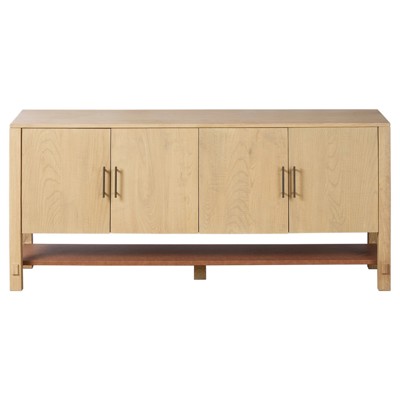 Blake Modern Classic Brown Washed Wood Media Console - 72"