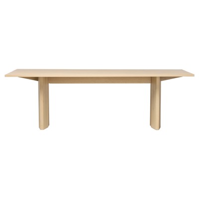 Emerald Modern Classic Bleached Oak Rectangular Dining Table - 96"